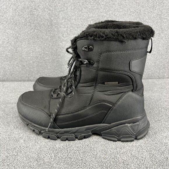 SHULOOK Hiking Boots Mens 9.5 Black Waterproof Mid Boots Non-Slip Comfortable - Picture 4 of 16